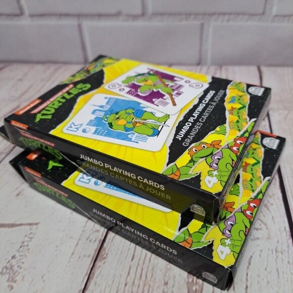 Lot Of 2, New, Teenage Mutant Ninja Turtles TMNT Jumbo Playing Cards - Picture 3 of 3